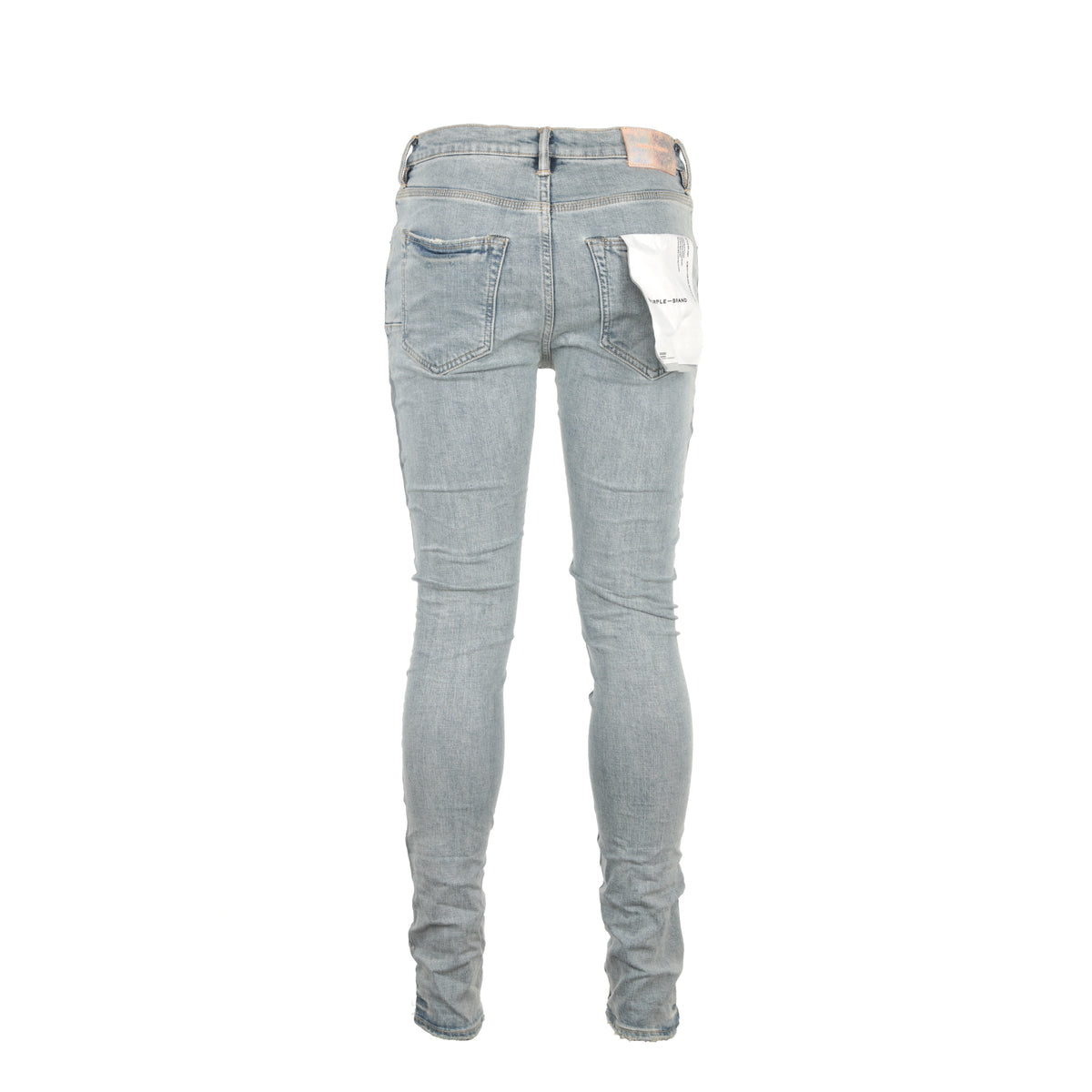 Purple Brand Denim P001 Holographic Fragment Over Light Indigo Men's Skinny Jeans