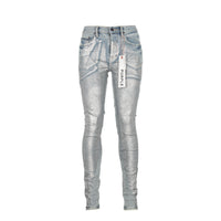 Purple Brand Denim P001 Holographic Fragment Over Light Indigo Men's Skinny Jeans