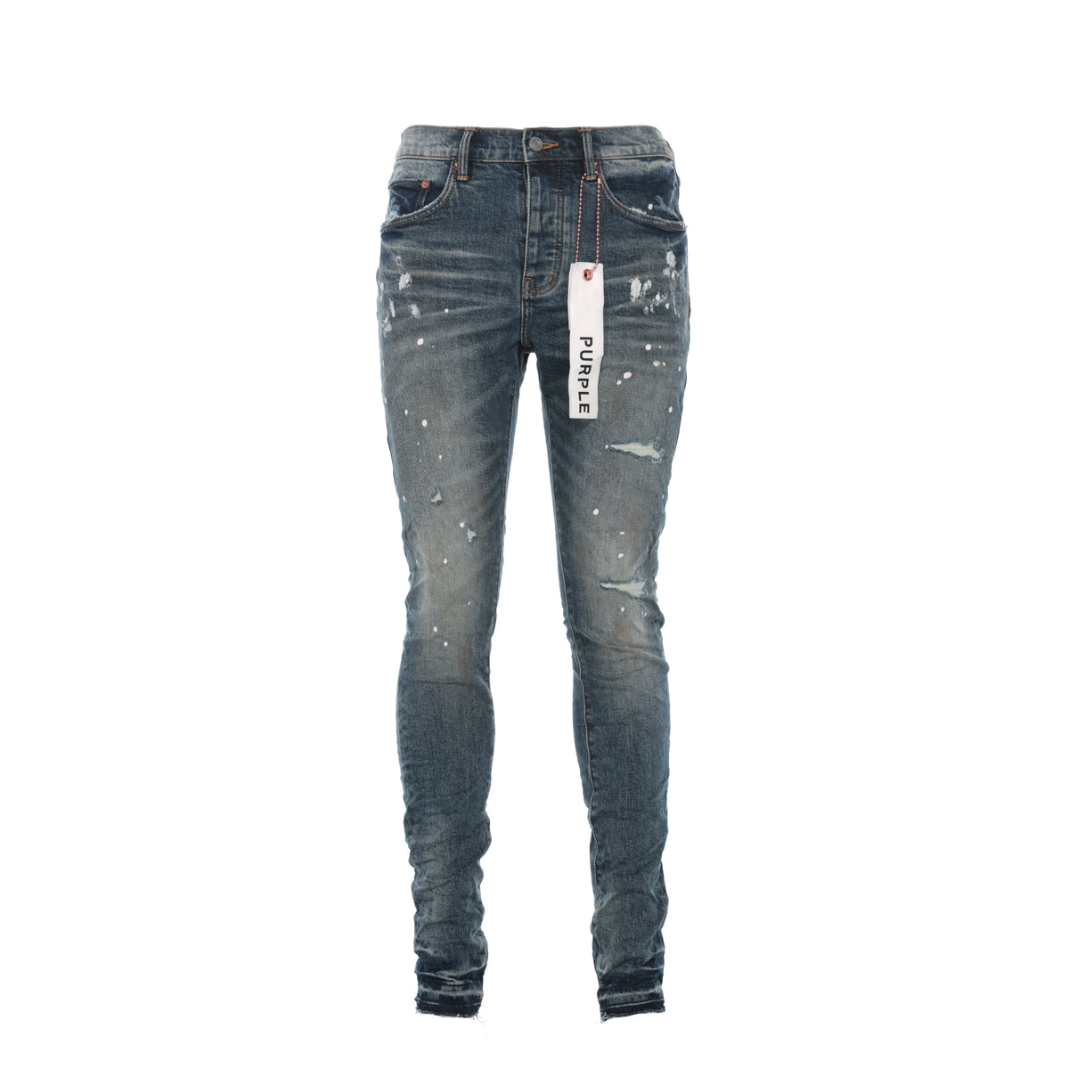 Purple Brand Denim P001 Indigo Dirty Vintage White Paint Jean