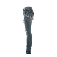 Purple Brand Denim P001 Indigo Dirty Vintage White Paint Jean