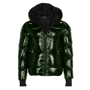 7th Heaven London Puffa 2.0 Men's Winter Jacket Gloss Green