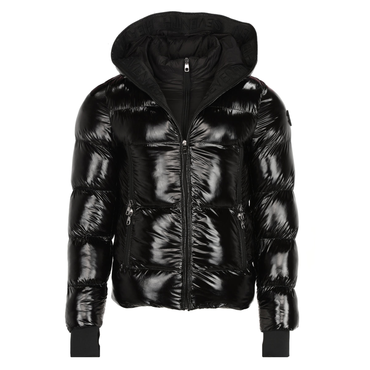 7th Heaven London Puffa 2.0 Men's Winter Jacket Gloss Black
