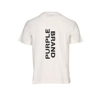 Purple Brand Textured Jersey Men's SS Tee Coconut Milk