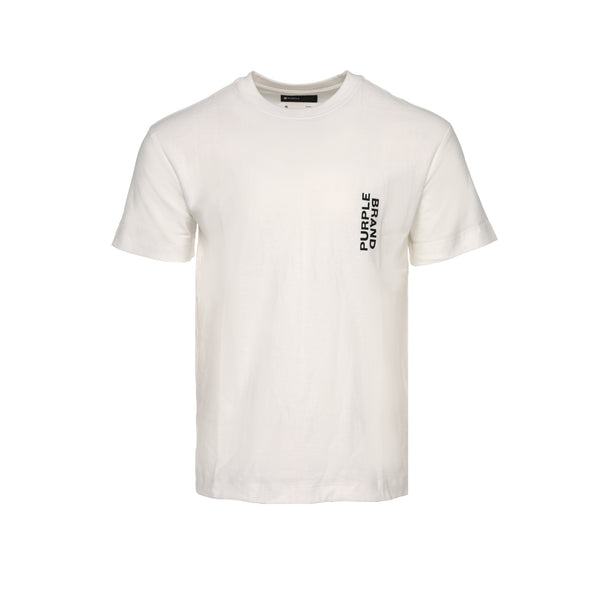 Purple Brand Textured Jersey Men's SS Tee Coconut Milk