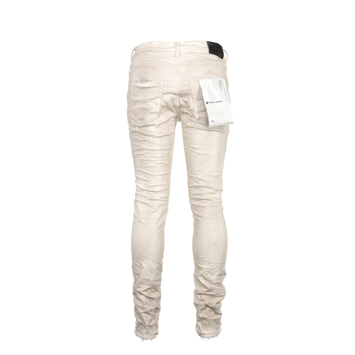 Purple Brand Denim P001 Dirty White Destroy Jersey Knit Repair Men's Jeans
