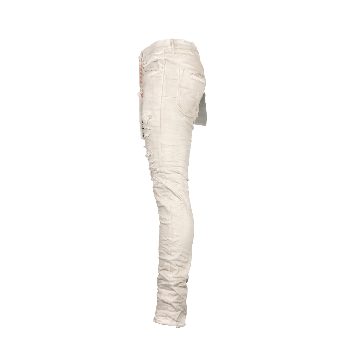 Purple Brand Denim P001 Dirty White Destroy Jersey Knit Repair Men's Jeans