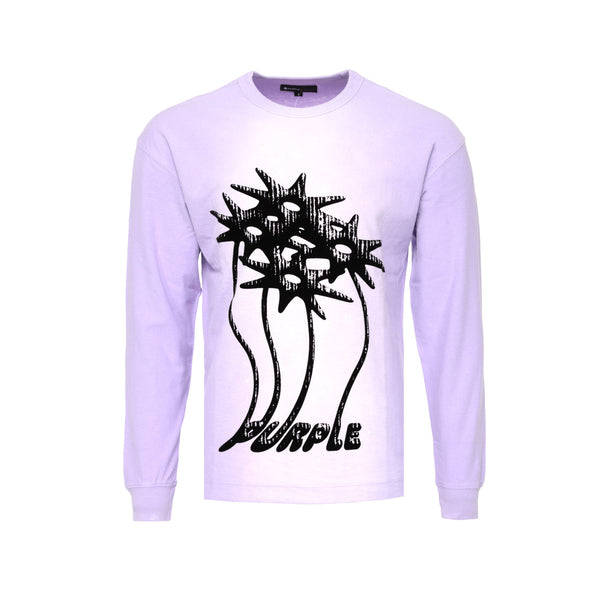 Purple Brand P204 Flower Palm Lavender Men's LS Tee - SIZE Boutique