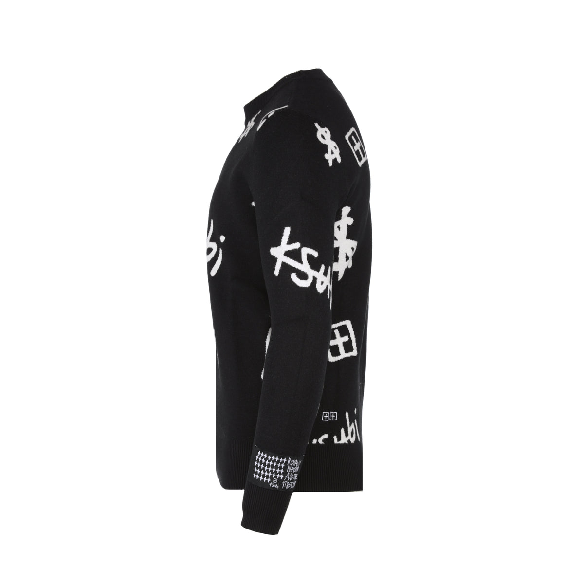 Ksubi Kash Box Knit Crew Men's Black Sweater - SIZE Boutique