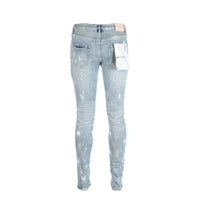 Purple Brand Light Indigo Knee Slit Men's Designer Jeans