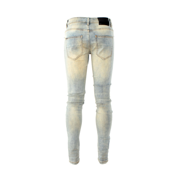 SERENEDE Laguna Coast Men's Skinny Designer Jeans Vintage Blue