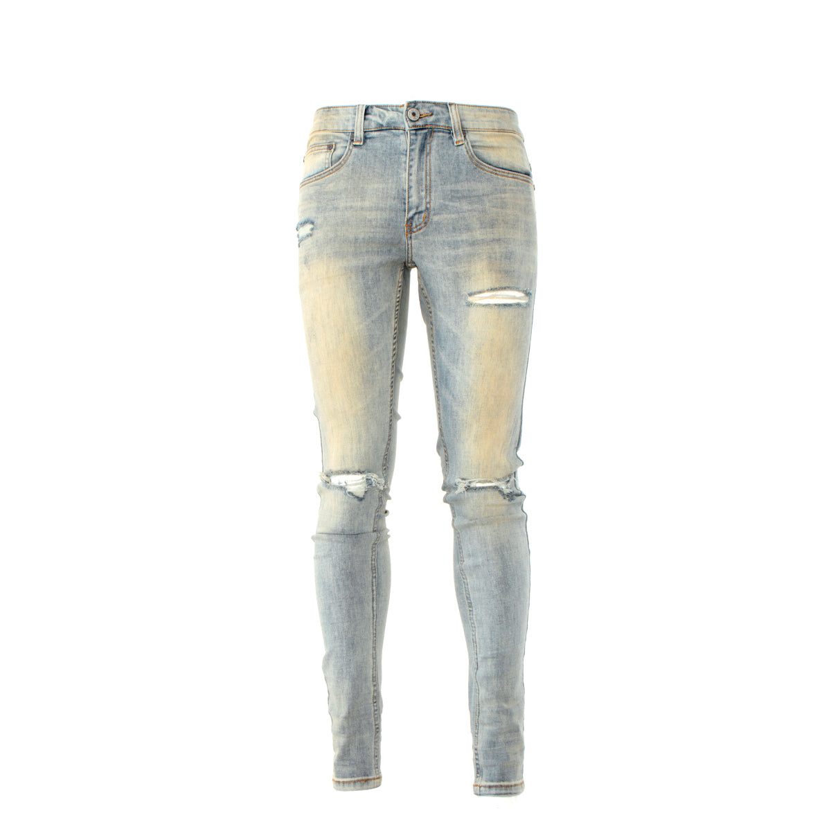 SERENEDE Laguna Coast Men's Skinny Designer Jeans Vintage Blue