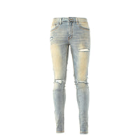 SERENEDE Laguna Coast Men's Skinny Designer Jeans Vintage Blue