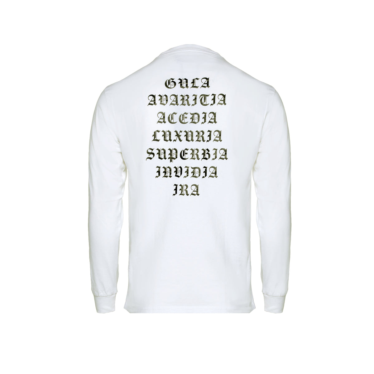 RtA Brand Lawrence White Sins Men's L/S T-Shirt - SIZE Boutique