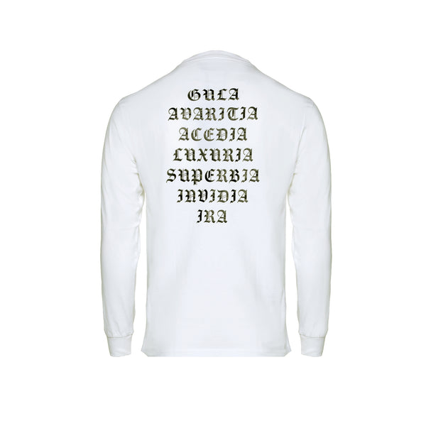 RtA Brand Lawrence White Sins Men's L/S T-Shirt - SIZE Boutique