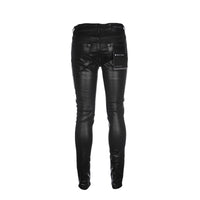 Purple Brand P001 LE Leathered Black Men's Designer Jean