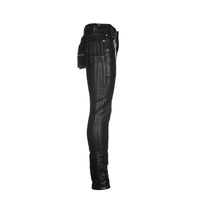 Purple Brand P001 LE Leathered Black Men's Designer Jean