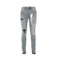 Purple Brand Denim P001 Light Indigo Stitch Patch Repair Jean