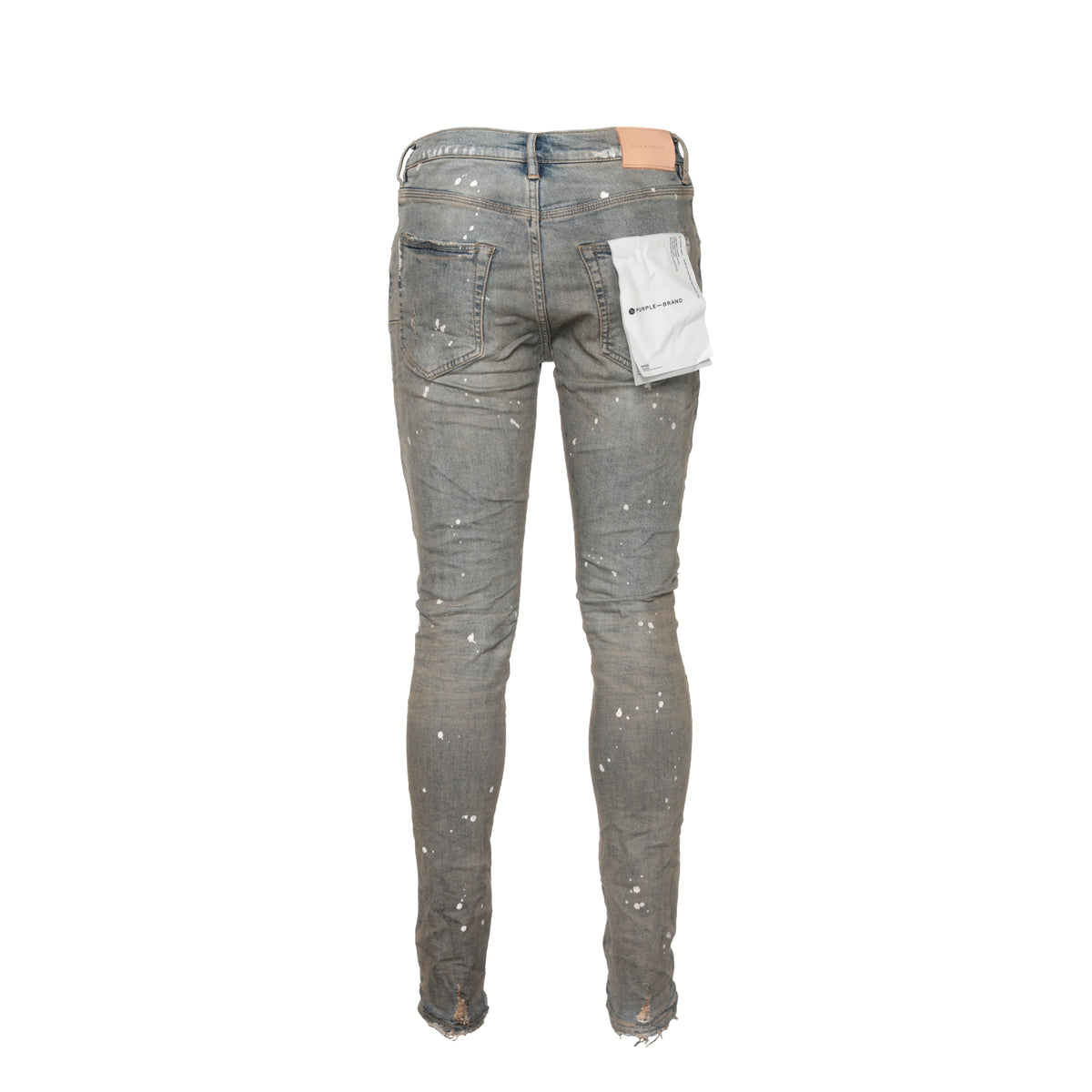 Purple Brand Light Indigo Paint Grey Coated Men's Skinny Jeans
