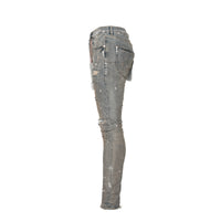 Purple Brand Light Indigo Paint Grey Coated Men's Skinny Jeans