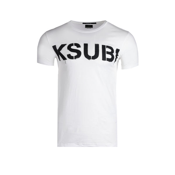 Ksubi Men's Stencil Seeing Lines SS Tee WH