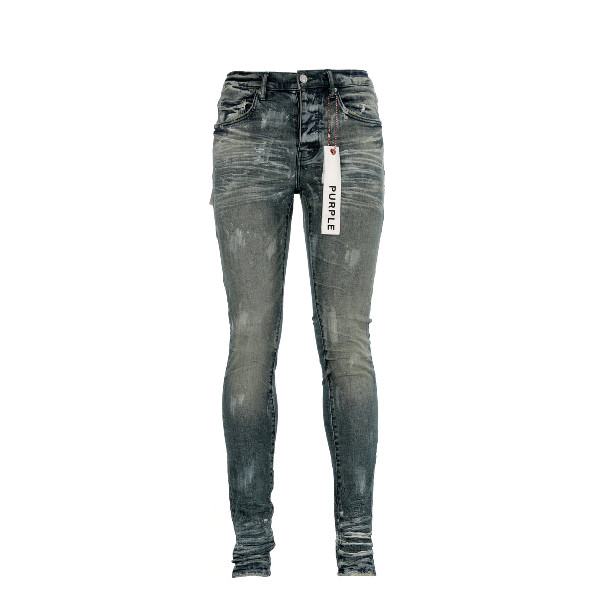 Purple Brand P001 Mid Indigo Hard Wax Men's Designer Jeans