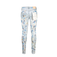 Purple Brand P001 Paint Over Light Bleach Jacquard Monogram Men's Jean.