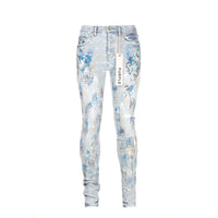 Purple Brand P001 Paint Over Light Bleach Jacquard Monogram Men's Jean.