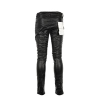 Purple Brand Denim Black Patent Leather Film Men's Jeans
