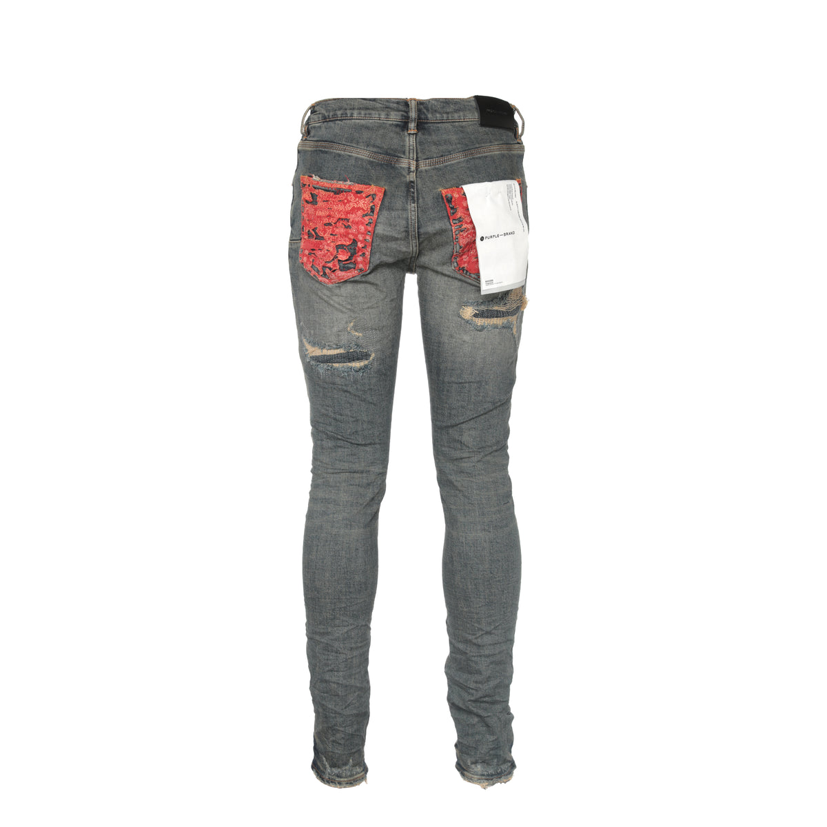 Purple Brand Mid Indigo Quilted Destroy Pocket Men's Jeans