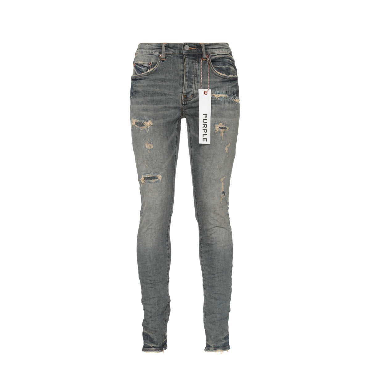 Purple Brand Mid Indigo Quilted Destroy Pocket Men's Jeans