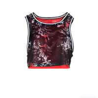 Champion Reversible Mesh Cropped Tank Red