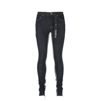 Purple Brand Black Tag P001 Raw Indigo Framis Fray Men's Designer Jeans