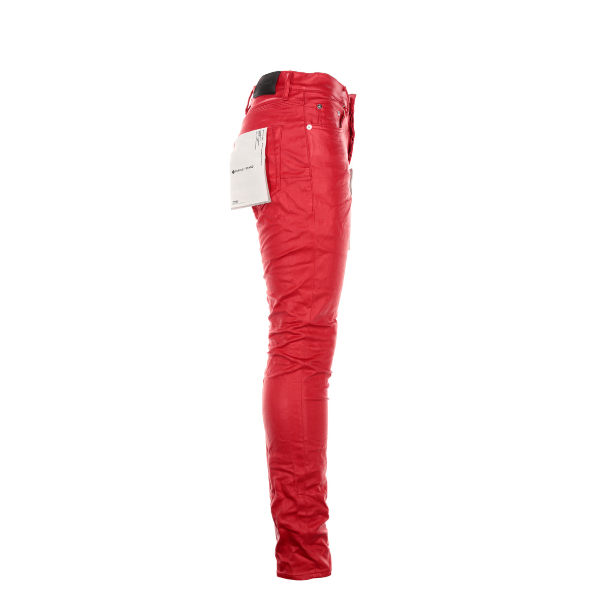 Purple Denim Brand P001 Red Patent Leather Film Jean