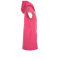 Cotton Fleece Sleeveless Dress with Hoodie
