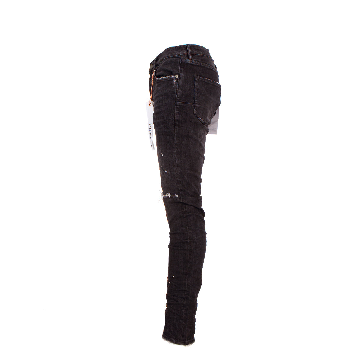 PURPLE Brand Men's Designer Jeans P001- Black Over Spray