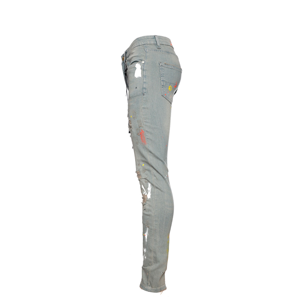 Black Denim Sunset Men's Skinny Designer Jeans