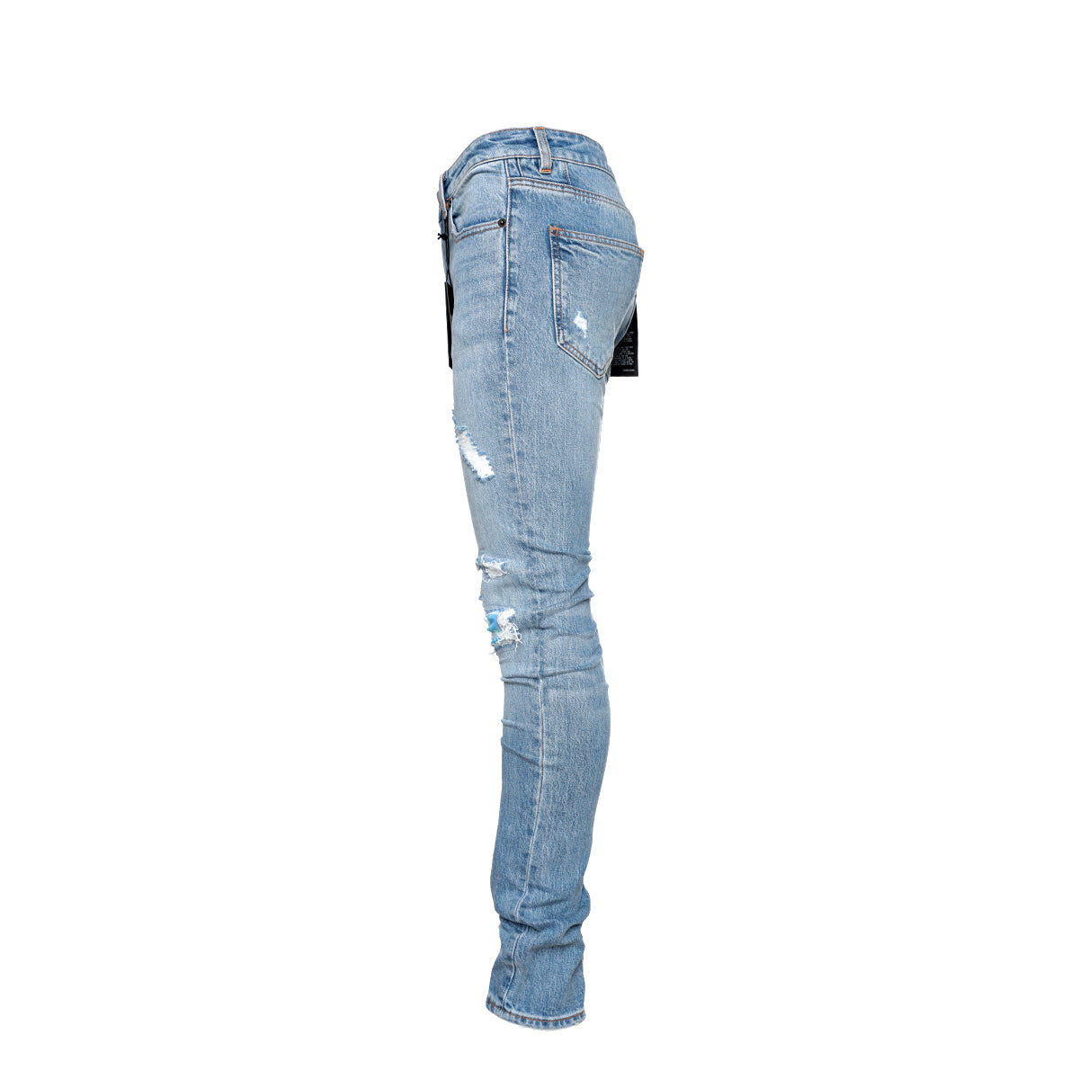 Six Week Residency Hippy Tye Dye Men's Repaired Ultra Skinny Jeans
