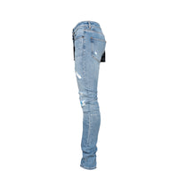 Six Week Residency Hippy Tye Dye Men's Repaired Ultra Skinny Jeans