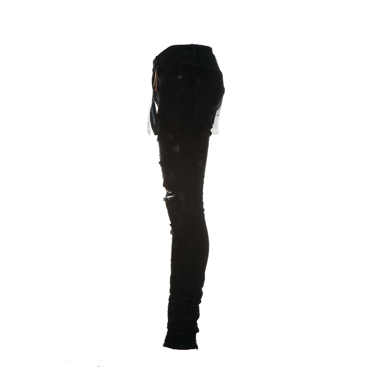 Purple-Brand P001 Black Oil Spill Men's Jeans