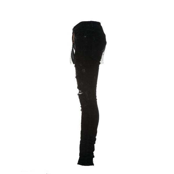 Purple-Brand P001 Black Oil Spill Men's Jeans