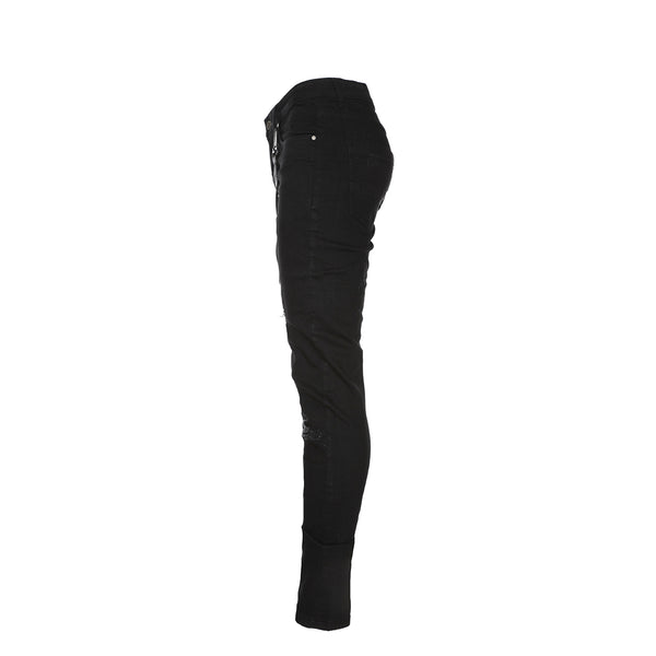 Black Denim Black Stallion Men's Skinny Designer Jeans