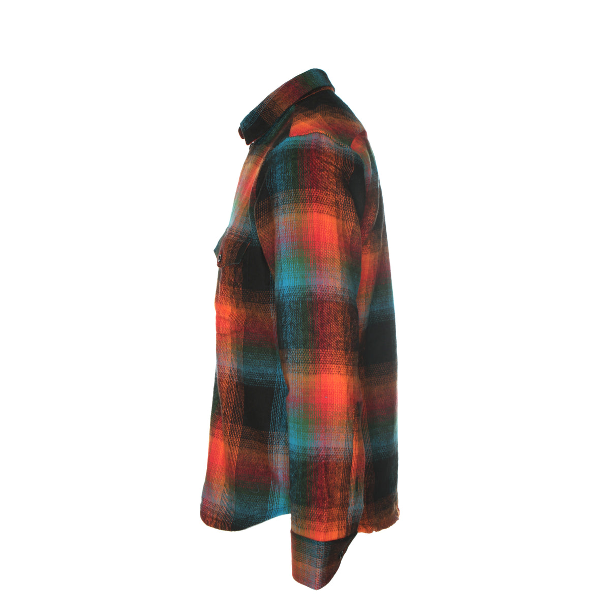 Raised by Wolves Double Plaid Flannel Men's Zip Shirt