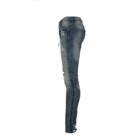 Black Denim "Sanction" Men's Skinny Designer Jean