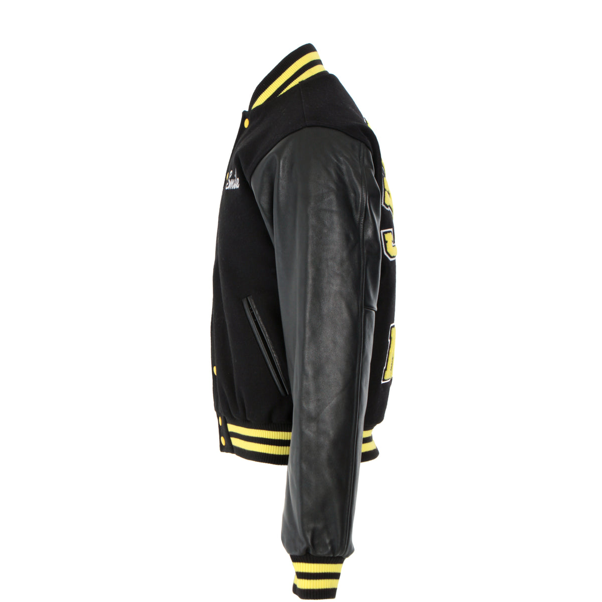Chinatown Market Black Smiley Varsity Men's Jacket