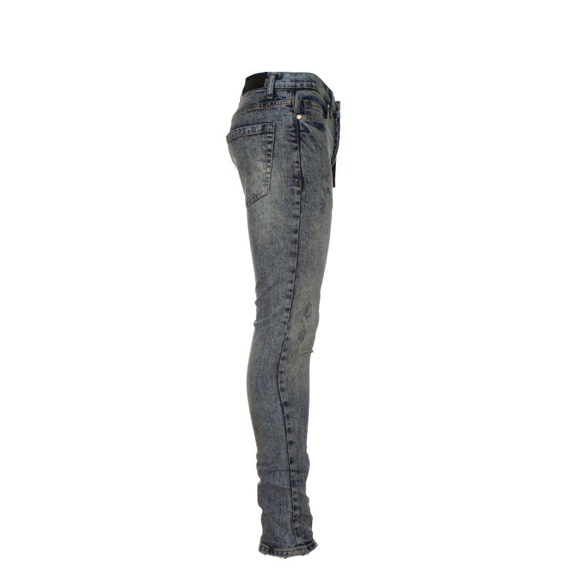 Black Denim Raw Skinny Men's Jeans