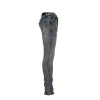 Black Denim Raw Skinny Men's Jeans