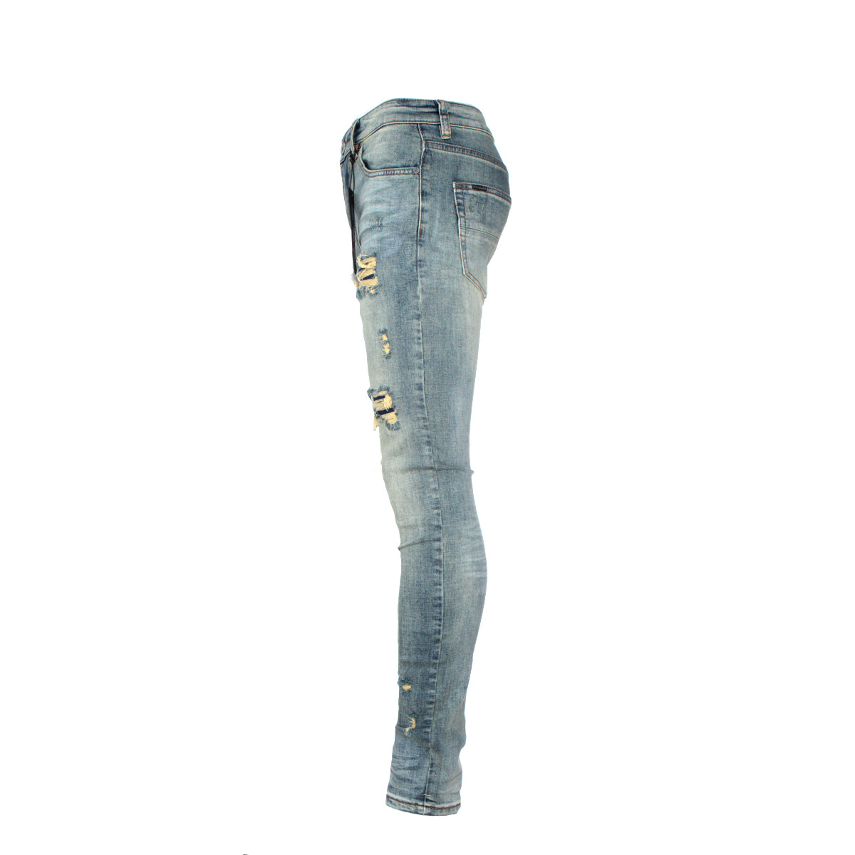 Serenede Serenity Prayer Men's Skinny Designer Jeans 