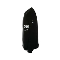 C.P. Company Diagonal Fleece Lens Crew Sweatshirt in Black