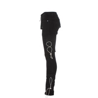 Serenede Xolo Men's Skinny CargoJeans Jet Black