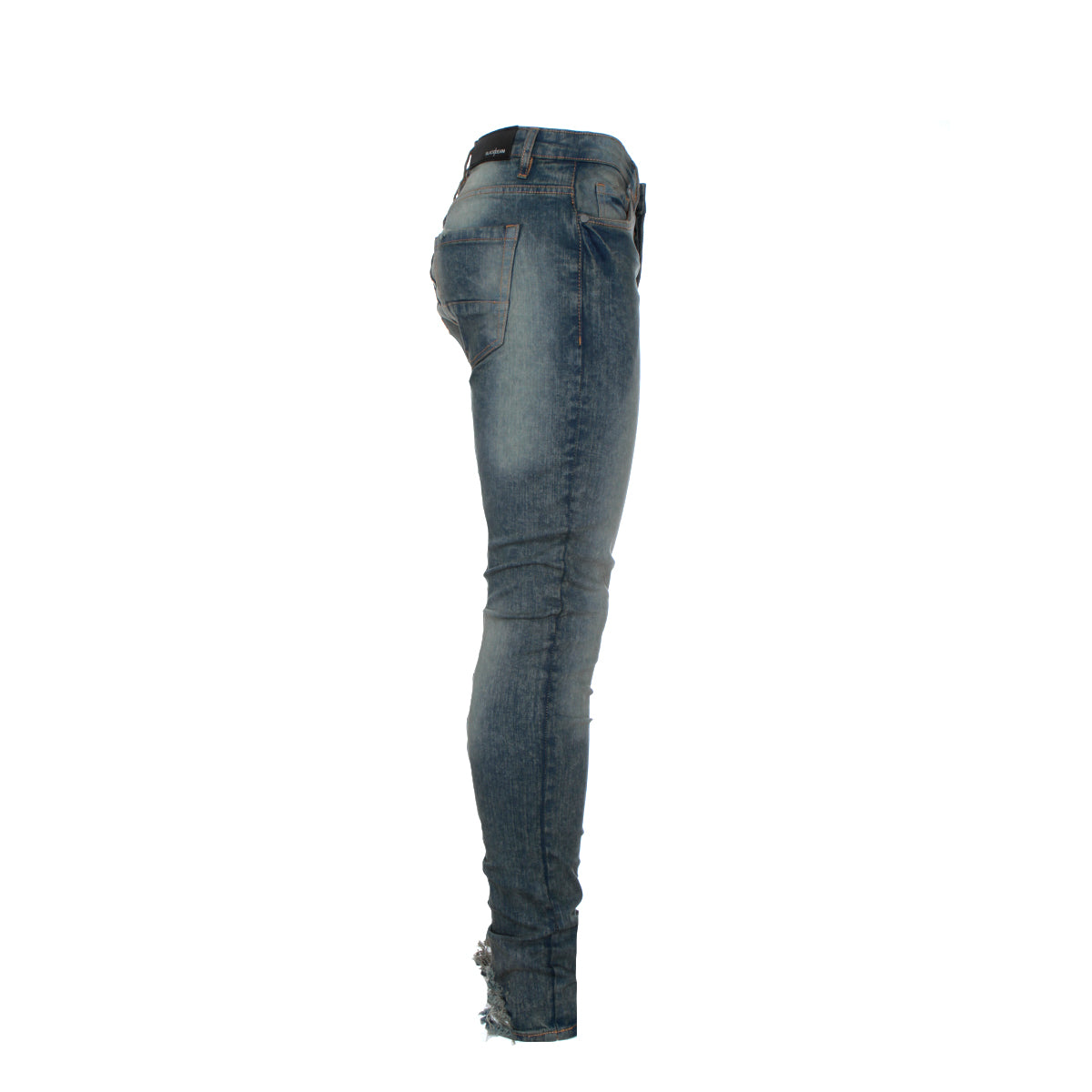 Black Denim "Sanction" Men's Skinny Designer Jean